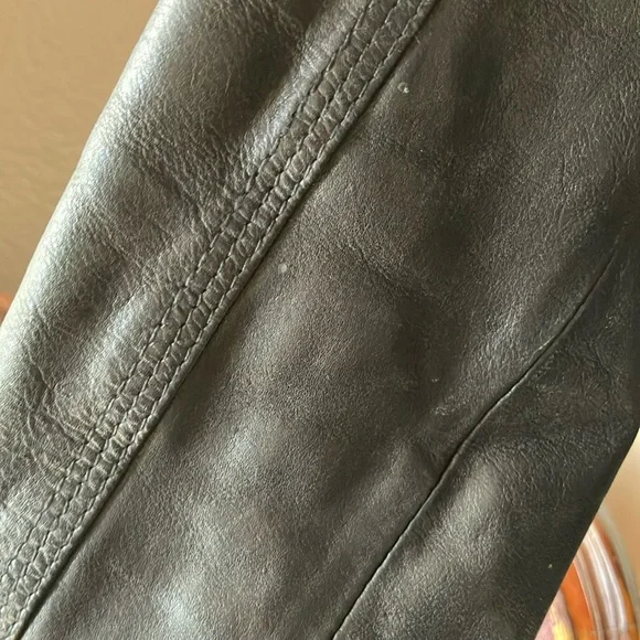 Guess Black Leather Motorcycle Jacket - Picture 5 of 10